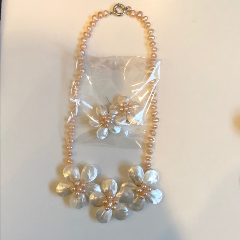 Custom made necklace and earrings from Hawaii
